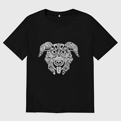 Футболка оверсайз женская Мистер Пиклз face, цвет: черный