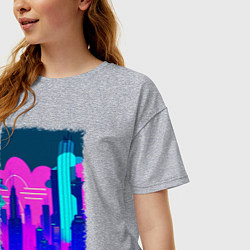 Футболка оверсайз женская Будущее близко, цвет: меланж — фото 2