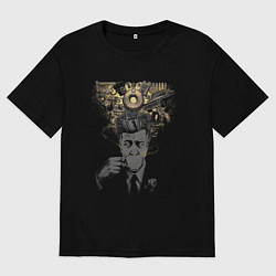 Футболка оверсайз женская Кофе Линча, цвет: черный