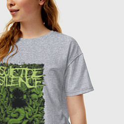 Футболка оверсайз женская Suicide Silence, цвет: меланж — фото 2