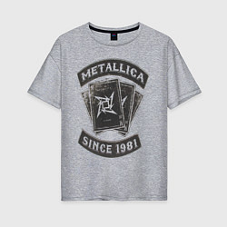 Футболка оверсайз женская Metallica: since 1981, цвет: меланж