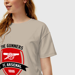 Футболка оверсайз женская FC Arsenal: The Gunners, цвет: миндальный — фото 2