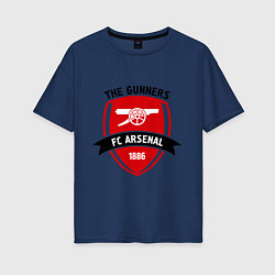 Футболка оверсайз женская FC Arsenal: The Gunners, цвет: тёмно-синий