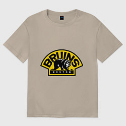 Футболка оверсайз женская HC Boston Bruins Label, цвет: миндальный