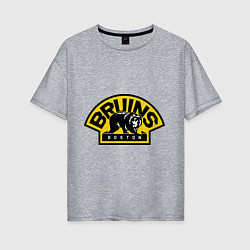 Футболка оверсайз женская HC Boston Bruins Label, цвет: меланж