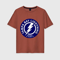 Футболка оверсайз женская HC Tampa Bay Lightning, цвет: кирпичный
