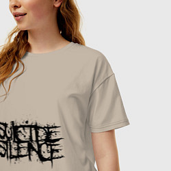Футболка оверсайз женская Suicide Silence, цвет: миндальный — фото 2