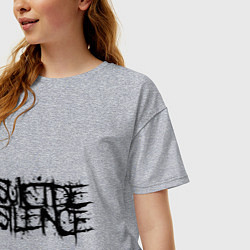 Футболка оверсайз женская Suicide Silence, цвет: меланж — фото 2