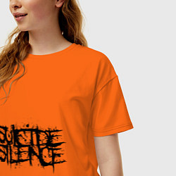 Футболка оверсайз женская Suicide Silence, цвет: оранжевый — фото 2