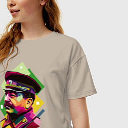 Футболка оверсайз женская Stalin Art, цвет: миндальный — фото 2