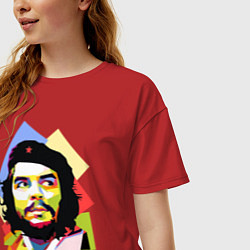 Футболка оверсайз женская Che Guevara Art, цвет: красный — фото 2