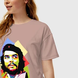 Футболка оверсайз женская Che Guevara Art, цвет: пыльно-розовый — фото 2