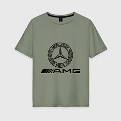 Футболка оверсайз женская AMG, цвет: авокадо