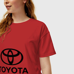 Футболка оверсайз женская Toyota Logo, цвет: красный — фото 2