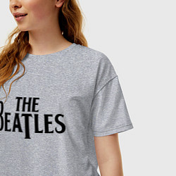 Футболка оверсайз женская The Beatles, цвет: меланж — фото 2