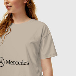 Футболка оверсайз женская Mercedes Logo, цвет: миндальный — фото 2