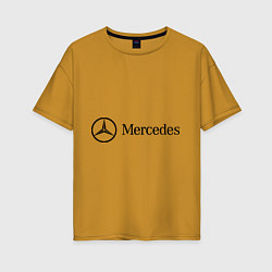 Футболка оверсайз женская Mercedes Logo, цвет: горчичный