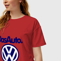 Футболка оверсайз женская Volkswagen Das Auto, цвет: красный — фото 2