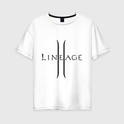 Футболка оверсайз женская Lineage logo, цвет: белый