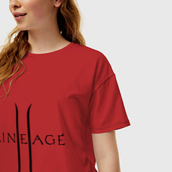 Футболка оверсайз женская Lineage logo, цвет: красный — фото 2