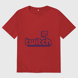 Женская футболка оверсайз Twitch Logo