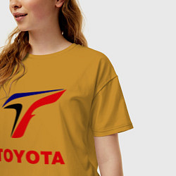 Футболка оверсайз женская Тойота, цвет: горчичный — фото 2