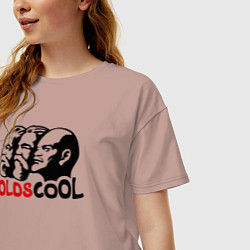 Футболка оверсайз женская Oldscool USSR, цвет: пыльно-розовый — фото 2