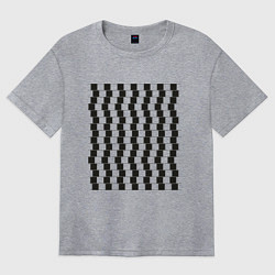 Футболка оверсайз женская Параллели, цвет: меланж