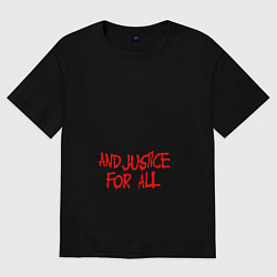 Футболка оверсайз женская Keep Calm & Justice For All, цвет: черный