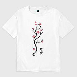 Футболка оверсайз женская Весна. Любовь, цвет: белый