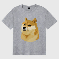 Футболка оверсайз женская Doge, цвет: меланж