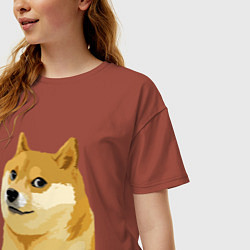 Футболка оверсайз женская Doge, цвет: кирпичный — фото 2