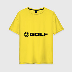 Футболка оверсайз женская Volkswagen Golf, цвет: желтый