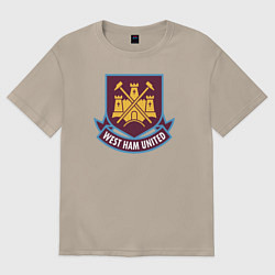 Футболка оверсайз женская West Ham United FC, цвет: миндальный