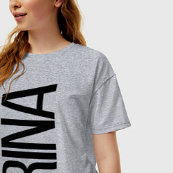 Футболка оверсайз женская Ирина, цвет: меланж — фото 2