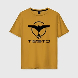 Футболка оверсайз женская Tiesto, цвет: горчичный