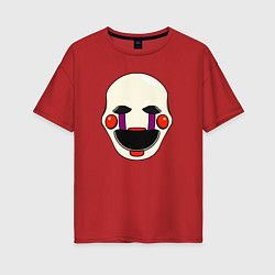 Футболка оверсайз женская Puppet FNAF Марионетка, цвет: красный