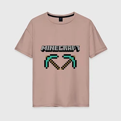 Женская футболка оверсайз Minecraft Hero