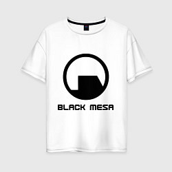 Футболка оверсайз женская Black Mesa: Logo, цвет: белый