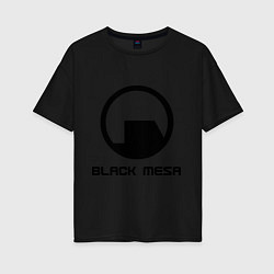 Футболка оверсайз женская Black Mesa: Logo, цвет: черный