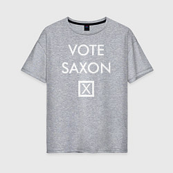 Футболка оверсайз женская Vote Saxon, цвет: меланж
