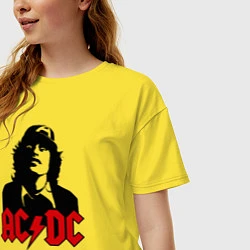 Футболка оверсайз женская AC/DC Madness, цвет: желтый — фото 2