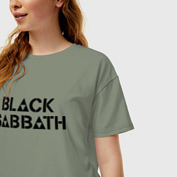 Футболка оверсайз женская Black Sabbath, цвет: авокадо — фото 2
