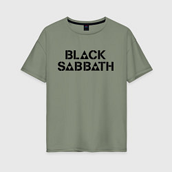 Футболка оверсайз женская Black Sabbath, цвет: авокадо
