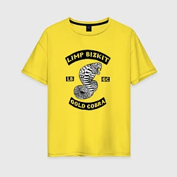 Футболка оверсайз женская Limp Bizkit: Gold Cobra, цвет: желтый