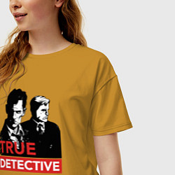 Футболка оверсайз женская True Detective, цвет: горчичный — фото 2