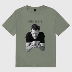 Футболка оверсайз женская House Brain, цвет: авокадо