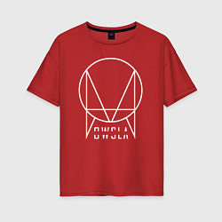 Футболка оверсайз женская OWSLA, цвет: красный