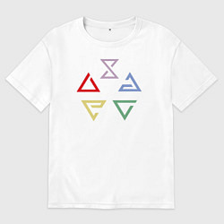 Женская футболка оверсайз Witcher 3 знаки