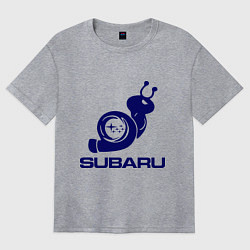 Футболка оверсайз женская Subaru, цвет: меланж
